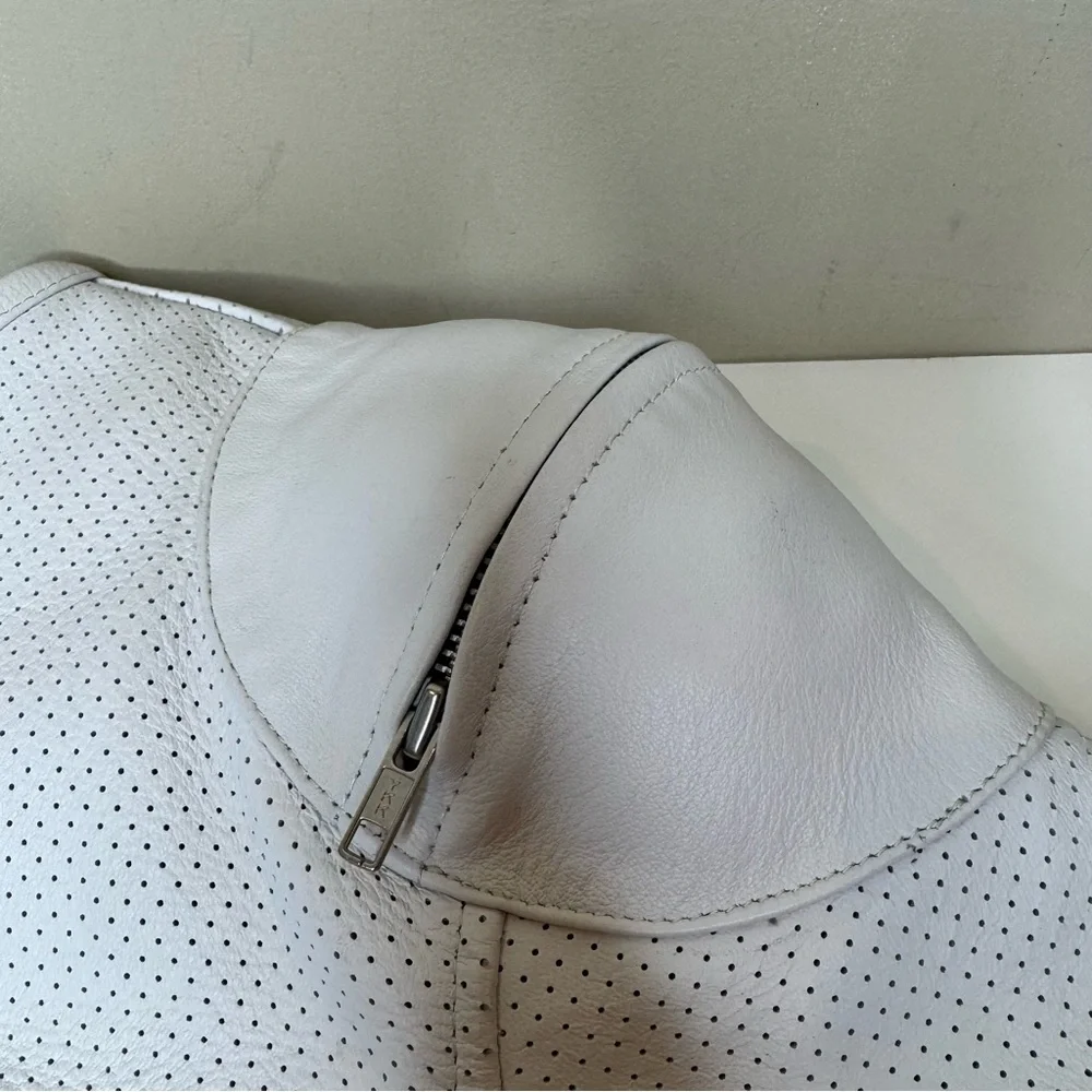 Icon Pursuit Jacket Kitty White & Pink Moto Sports Leather Jacket size XL NWOT - Picture 13 of 16